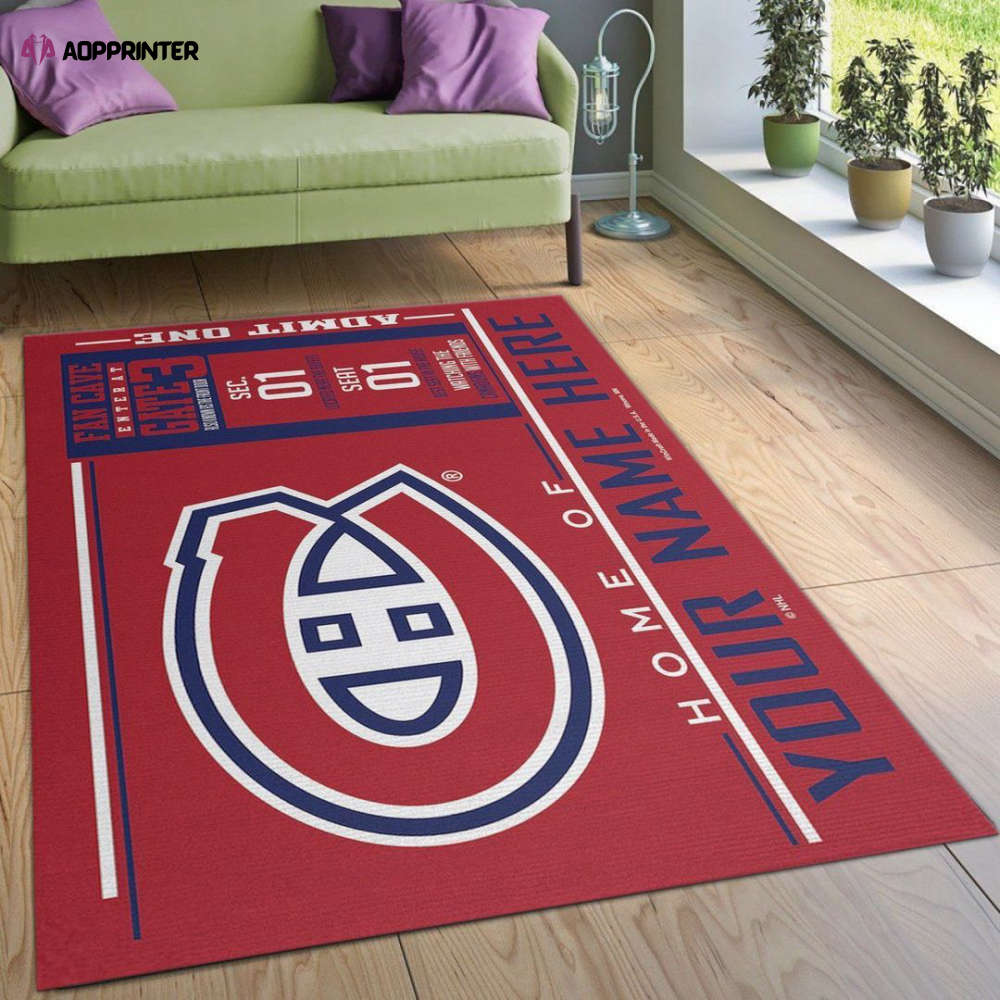 montreal canadiens rug living room floor decor fan gifts 15