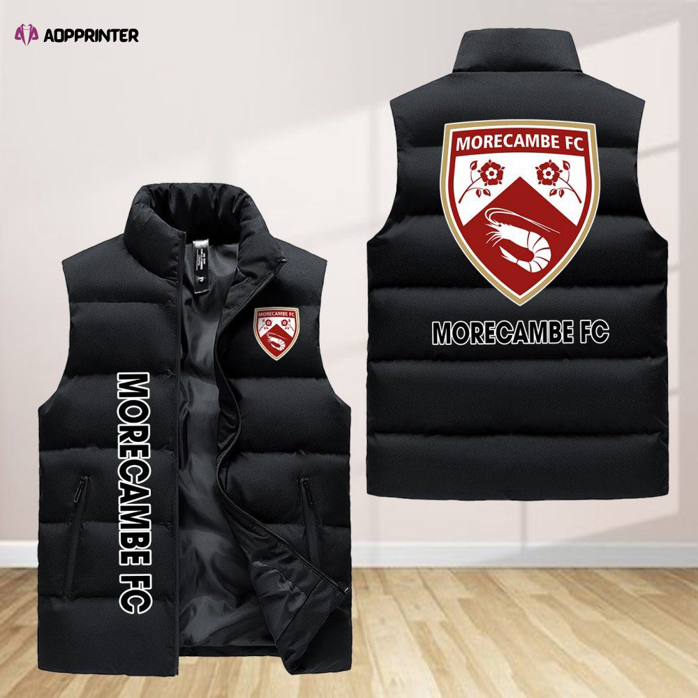 morecambe f c sleeveless puffer jacket custom for fans gifts