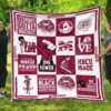 morehouse college maroon tigers quilt blanket for fans home decor gift 1