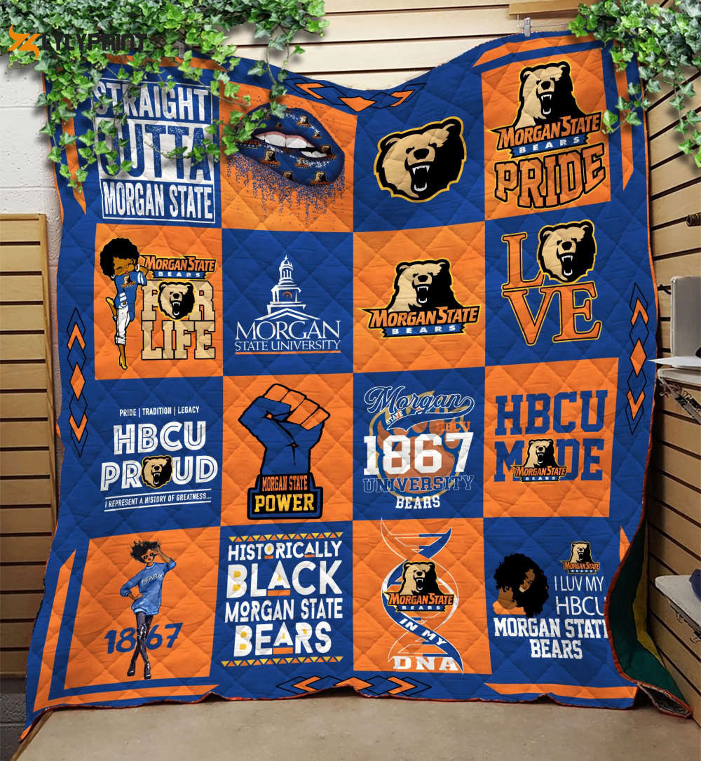 morgan state bears 1 quilt blanket 1