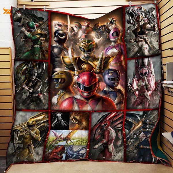 morphin time 3d customized quilt blanket