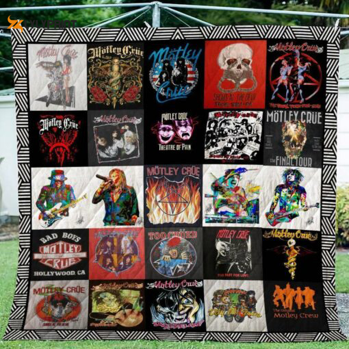 motley crue 1 quilt blanket for fans home decor gift