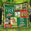 mountain dew quilt blanket for soft drink lover pejp9