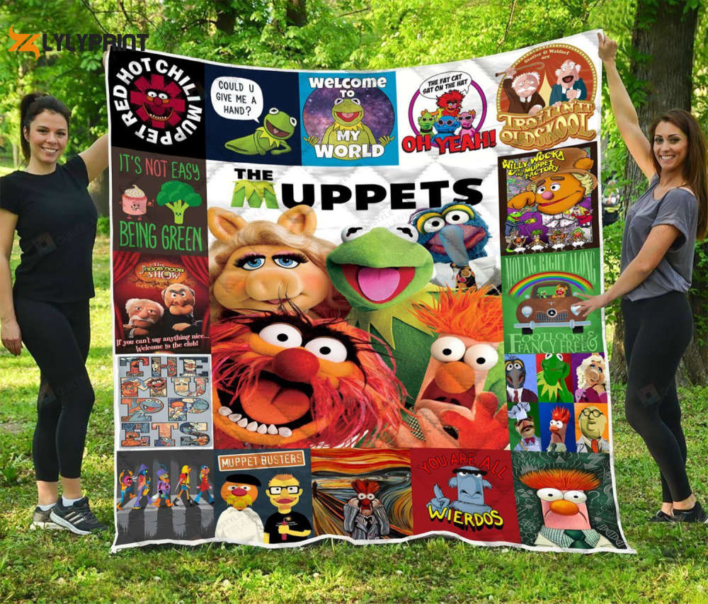 muppet quilt blanket for fans home decor gift 1q