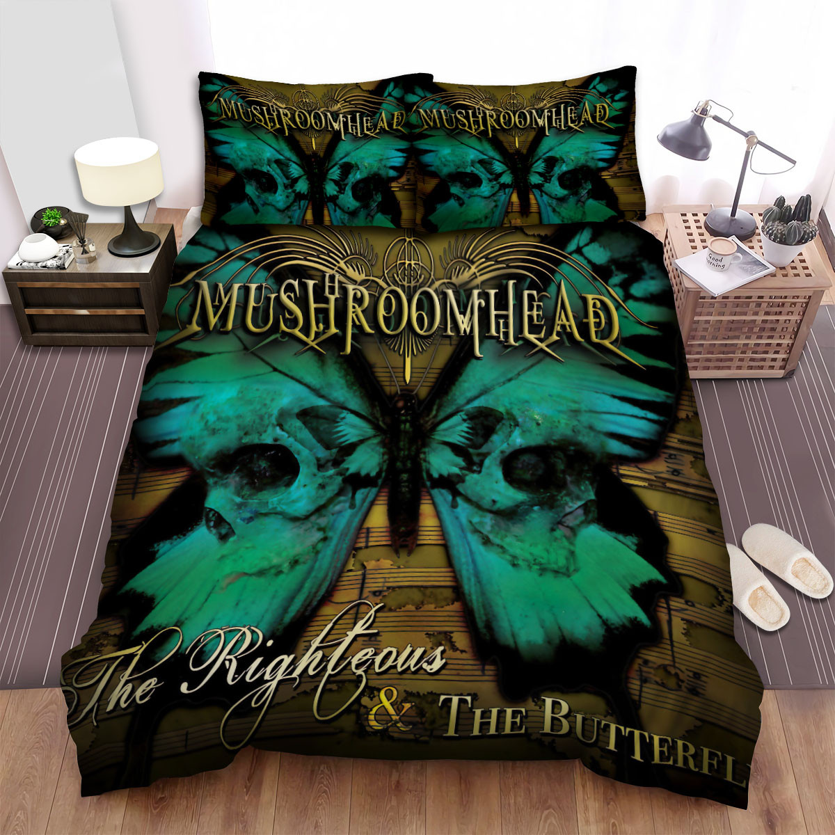 mushroomhead band the righteous the butterfly album cover bed sheets spread comforter duvet cover bedding sets tfhjx