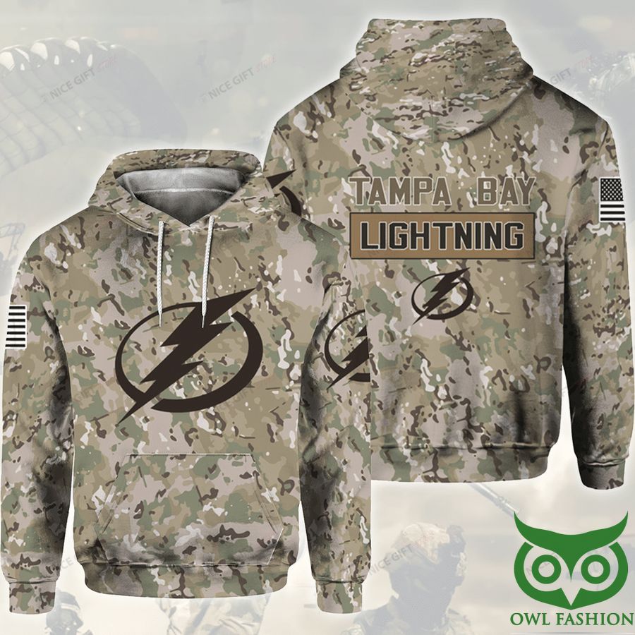 n0GqZlBd 122 NHL Tampa Bay Lightning Camouflage 3D Hoodie