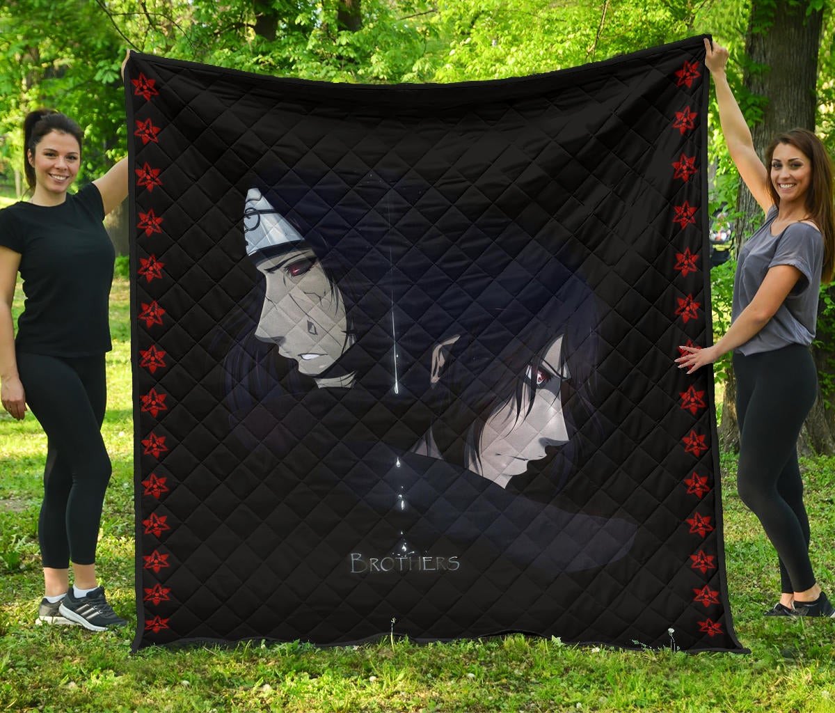 naruto anime premium quilt sasuke with reincarnation itachi hatress quilt blanket 4tjkn