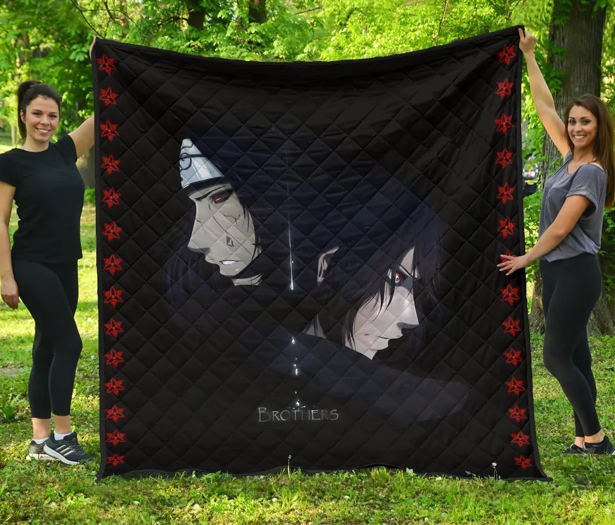naruto anime premium quilt sasuke with reincarnation itachi hatress quilt blanket 4tjkn