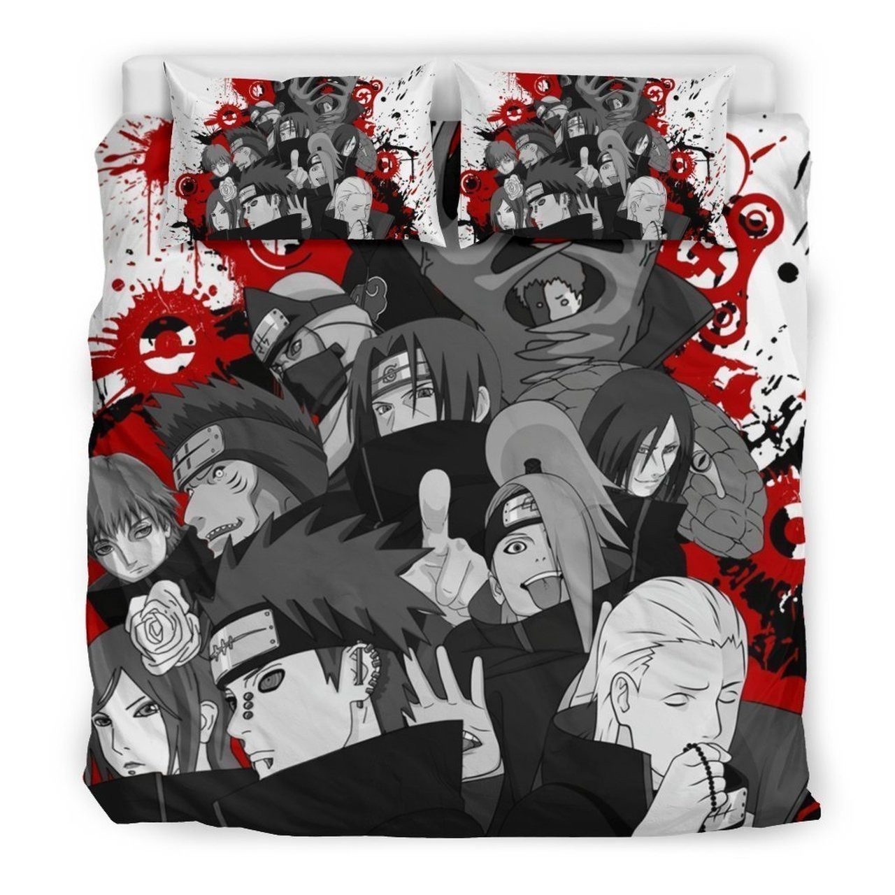 naruto shippuden akatsuki custom duvet cover bedroom sets comfortable bedding sets 8osba