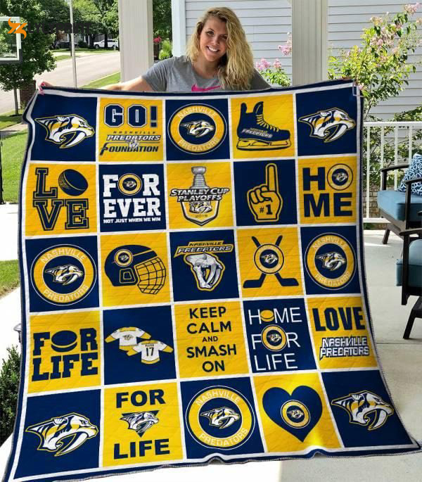 nashville predators 1 quilt blanket for fans home decor gift