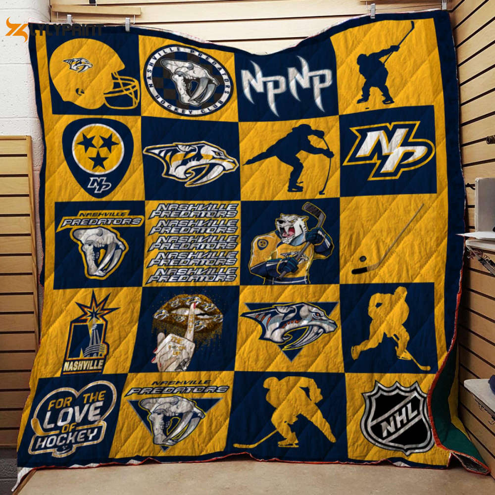 nashville predators 3d customized quilt blanket