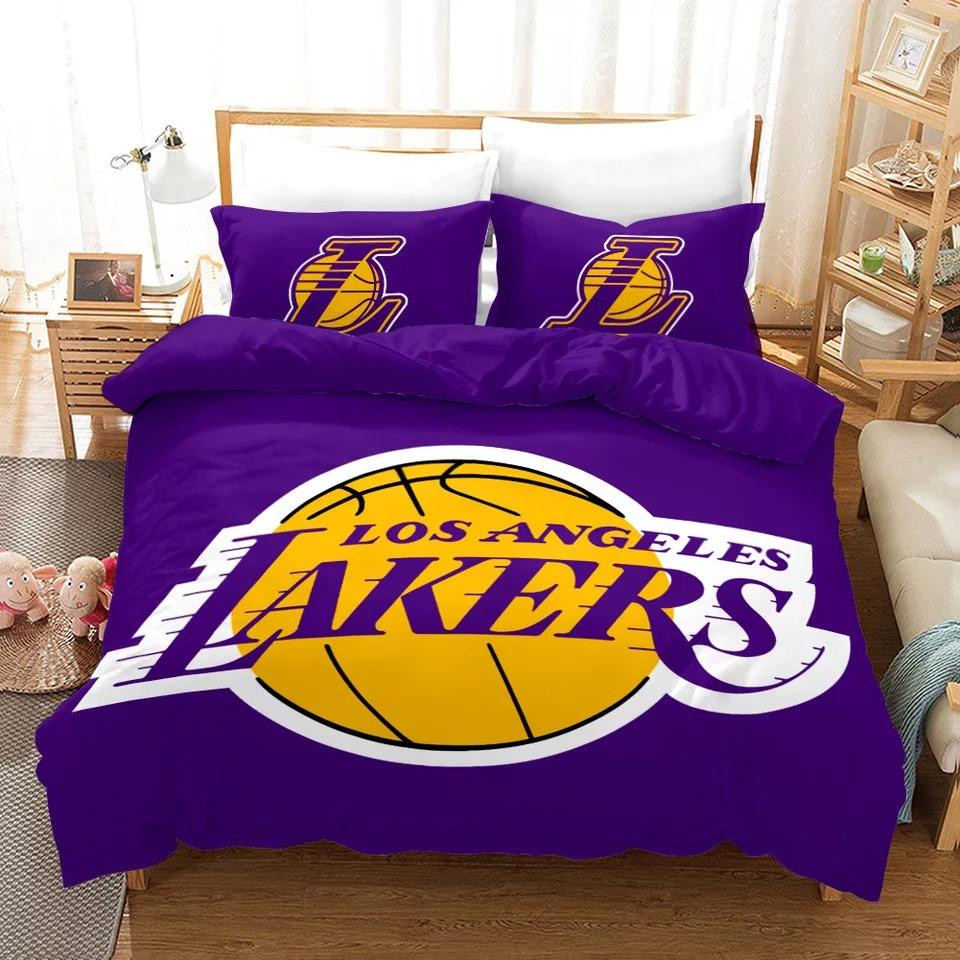 nba lakers logo basketball duvet cover bedroom sets comfortable bedding sets xyyqk