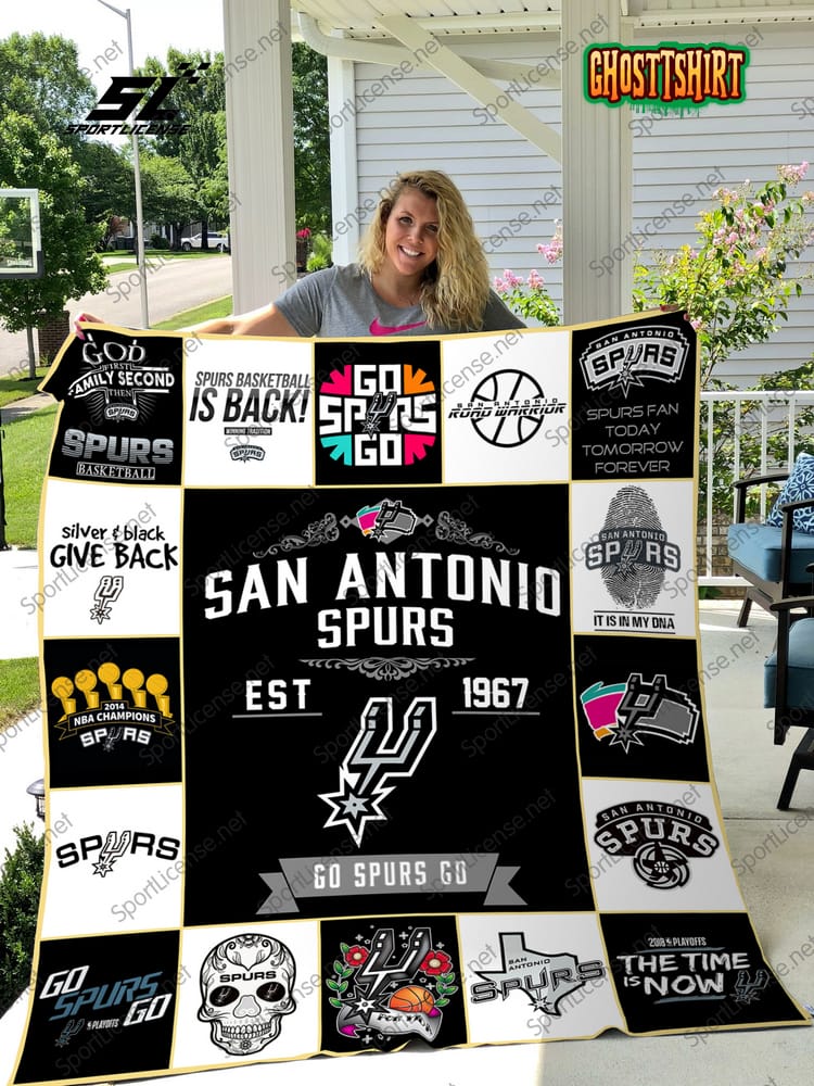 nba san antonio spurs 17 quilt blanket krmmr