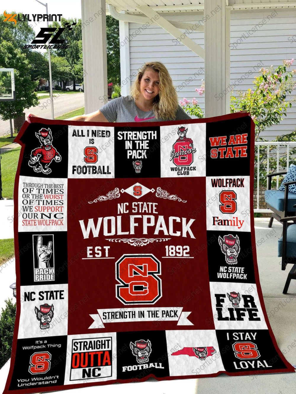 nc state wolfpack 1 quilt blanket for fans home decor gift 1