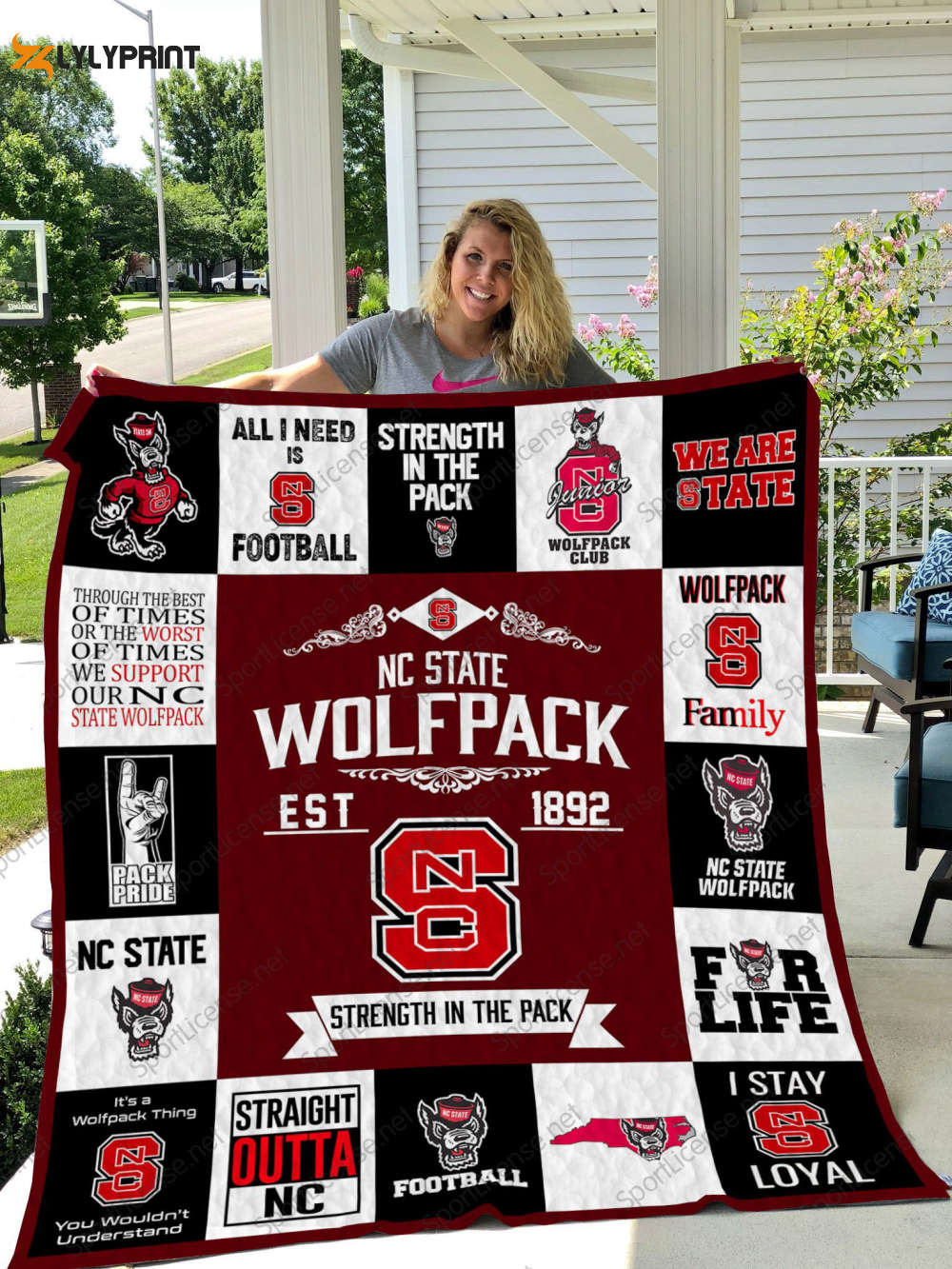 nc state wolfpack 1 quilt blanket for fans home decor gift