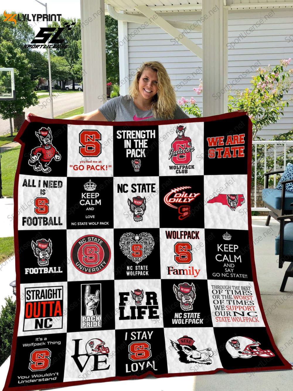 nc state wolfpack 2 quilt blanket for fans home decor gift 1 3