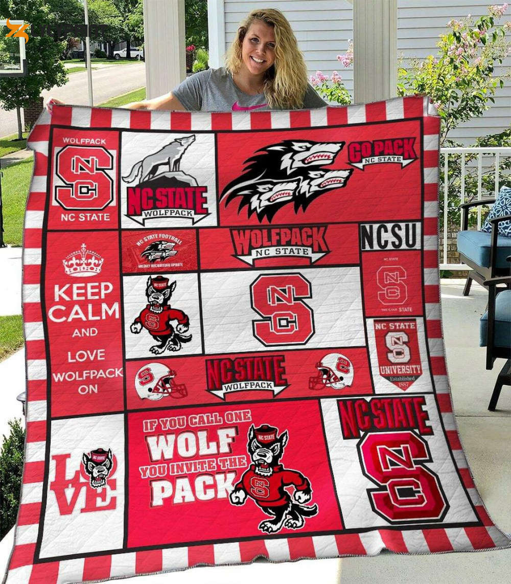 nc state wolfpack quilt blanket for fans home decor gift