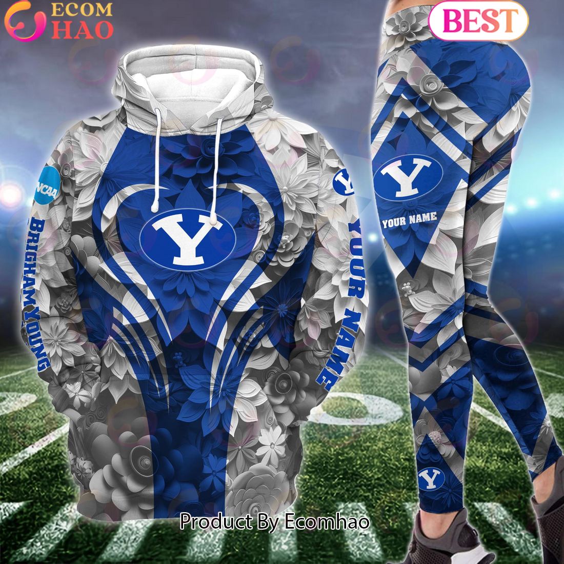 ncaa byu cougars hoodie and leggings custom your name football team clothings gift for football lovers 1 jTeoZ