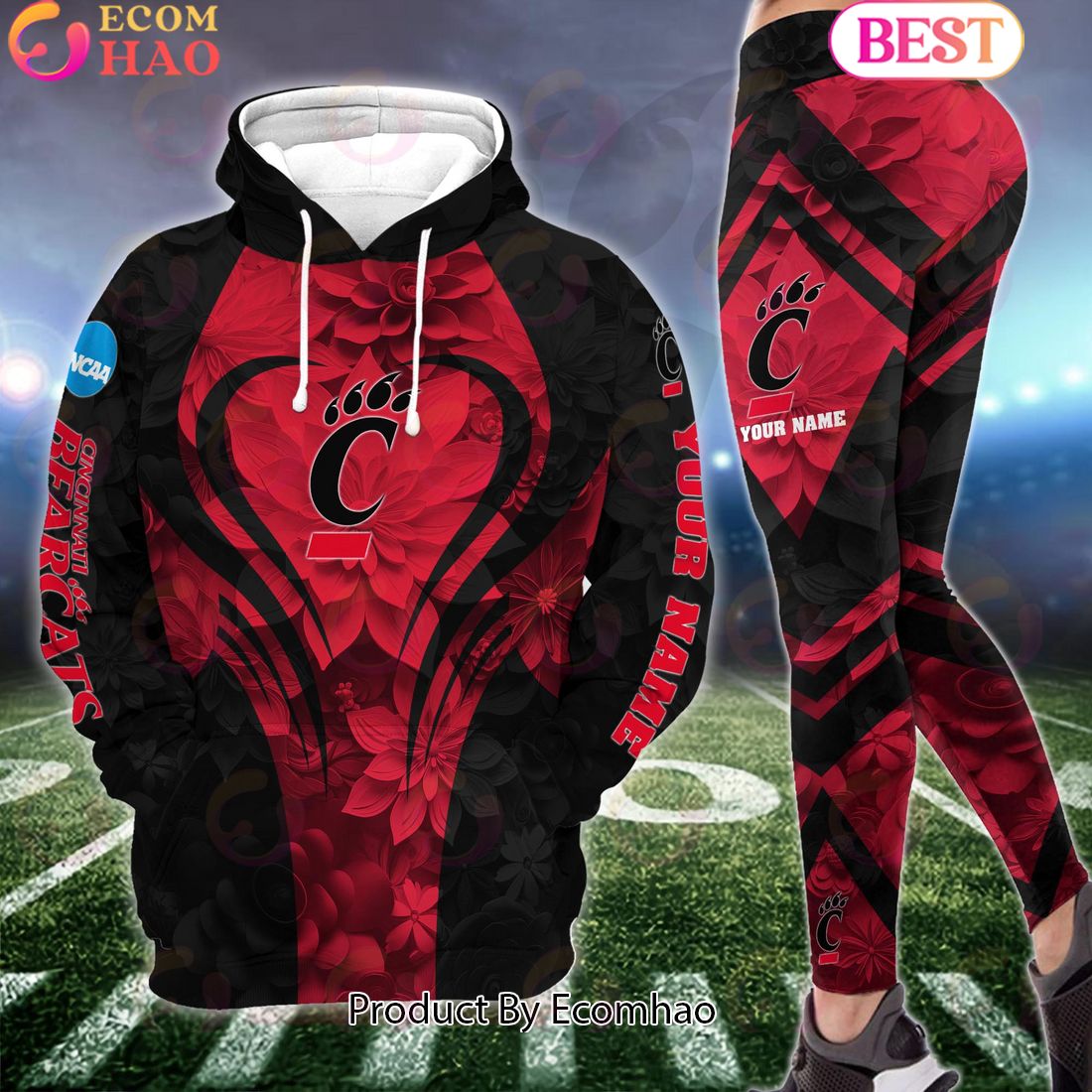 ncaa cincinnati bearcats hoodie and leggings custom your name football team clothings gift for football lovers 1 AVyWX