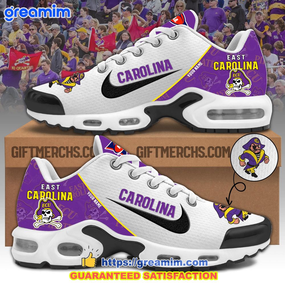 ncaa east carolina pirates custom nike air max plus shoes 1 3A1GN