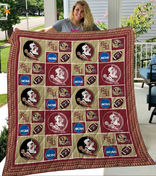 ncaa florida state seminoles 3d customized personalized 3d customized quilt blanket 2