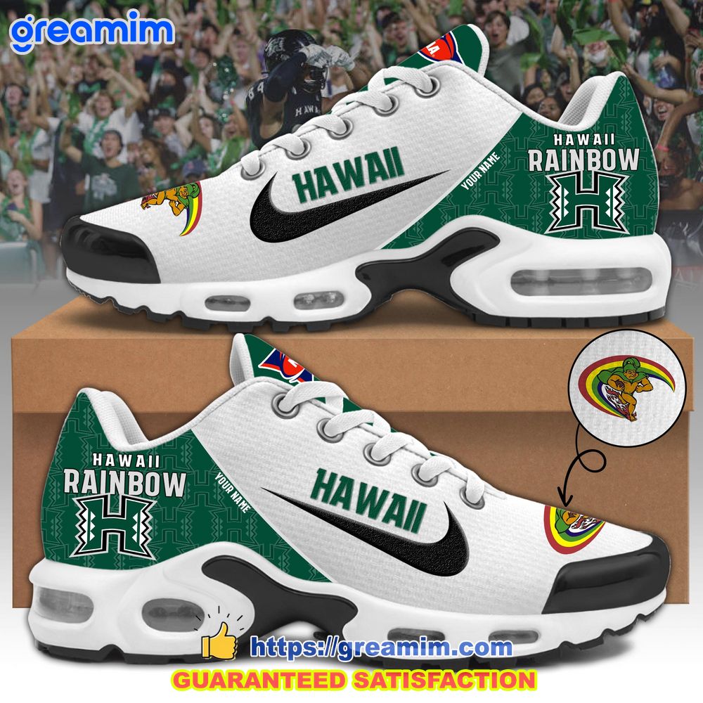 ncaa hawaii rainbow warriors custom nike air max tn plus shoes 1 VMGTM