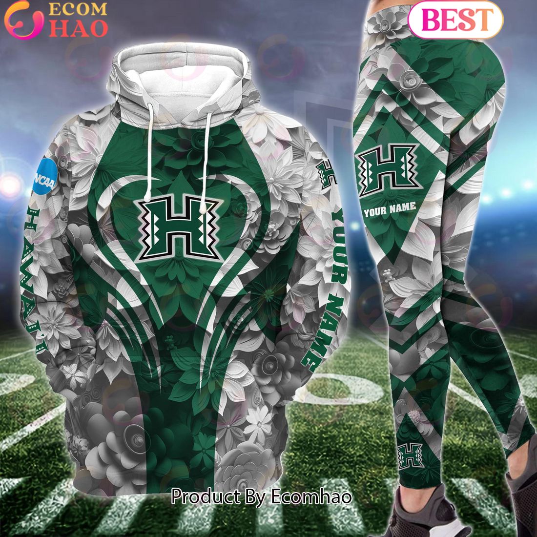 ncaa hawaii rainbow warriors hoodie and leggings custom your name football team clothings gift for football lovers 1 1tbNz