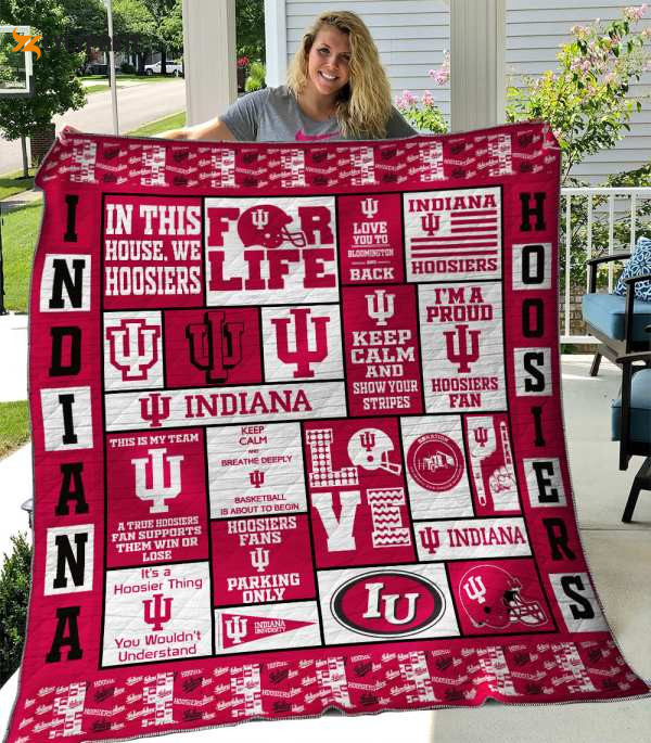 ncaa indiana hoosiers 3d customized personalized 3d customized quilt blanket