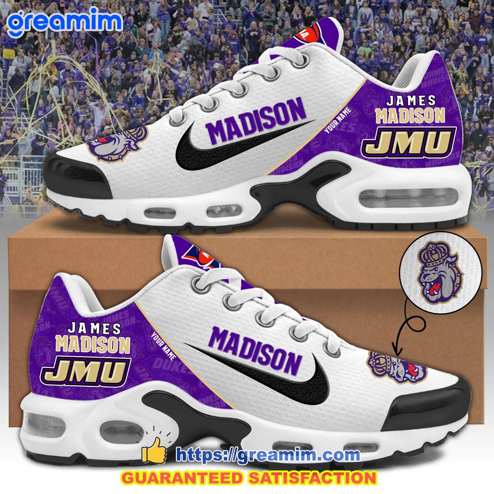 ncaa james madison dukes custom nike air max tn plus shoes 1 xQ01B