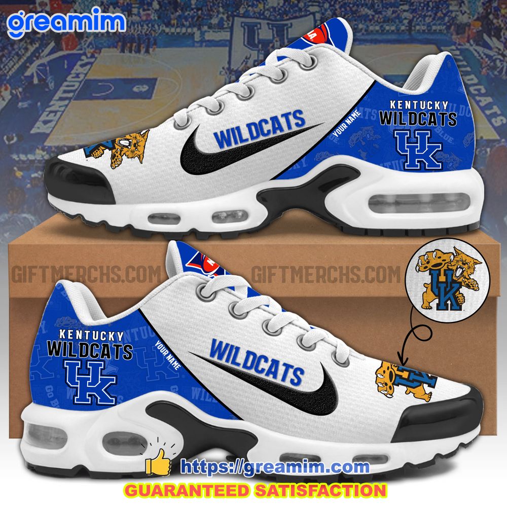 ncaa kentucky wildcats custom nike air max tn plus shoes 1 0baeh