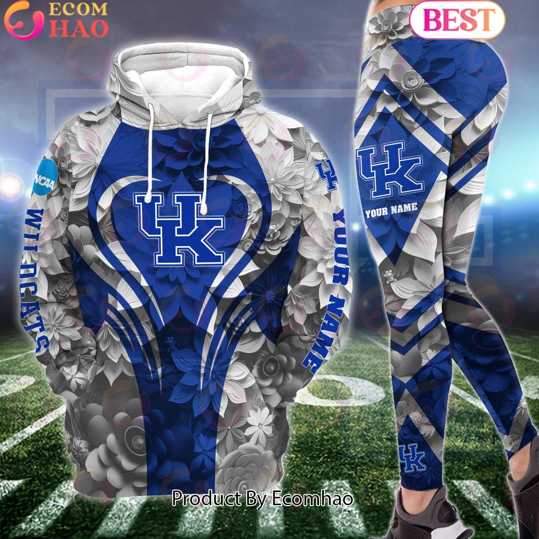 ncaa kentucky wildcats hoodie and leggings custom your name football team clothings gift for football lovers 1 8LIZU