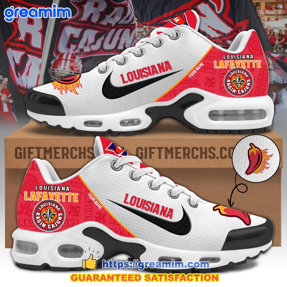 ncaa louisiana lafayette custom nike air max plus shoes 1 ilvxO