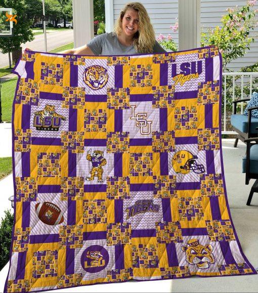 ncaa lsu tigers 3d customized personalized 3d customized quilt blanket 1