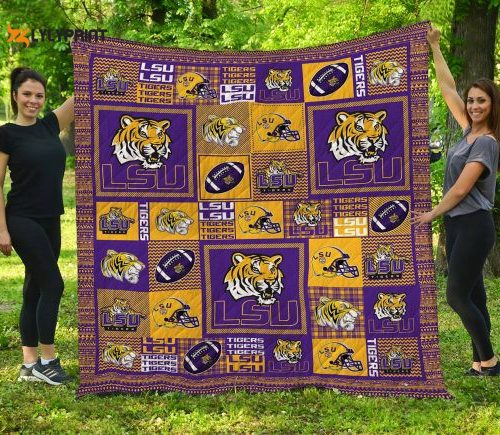 ncaa lsu tigers 3d customized personalized 3d customized quilt blanket 2 500x435 1