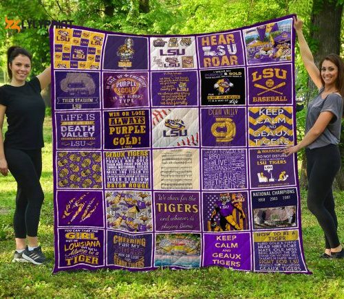 ncaa lsu tigers 3d customized personalized 3d customized quilt blanket 500x435 1