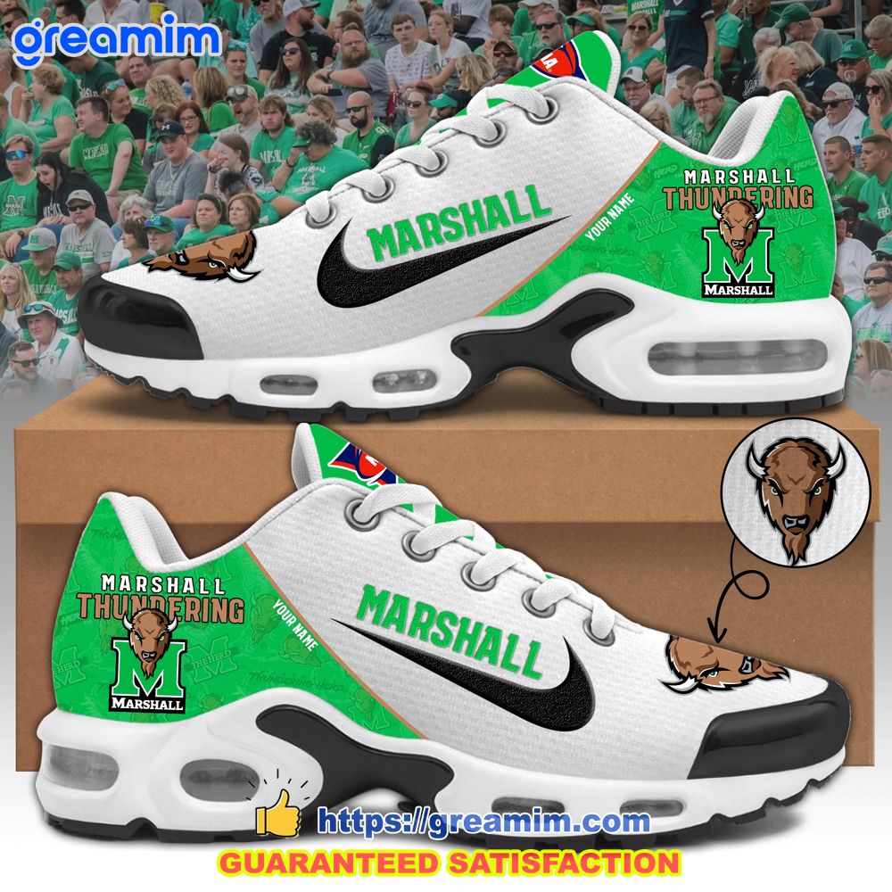 ncaa marshall thundering herd custom nike air max plus shoes 1 uA266