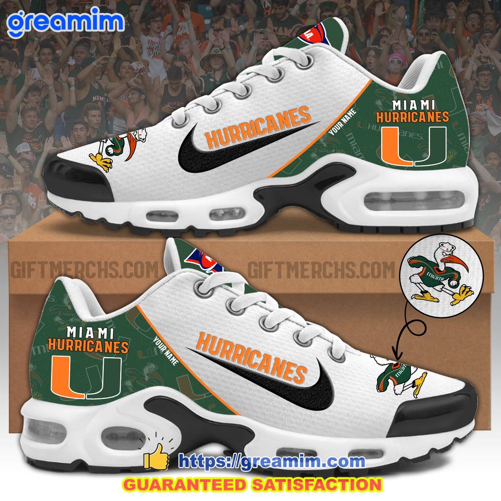 ncaa miami hurricanes custom nike air max tn plus shoes 1 nkD0C