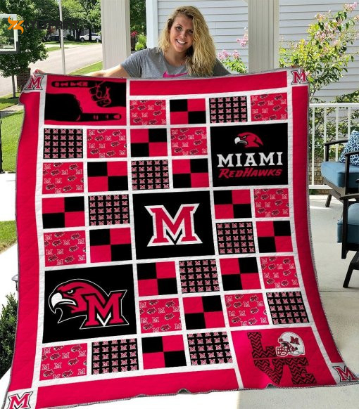 ncaa miami oh redhawks 3d customized personalized 3d customized quilt blanket