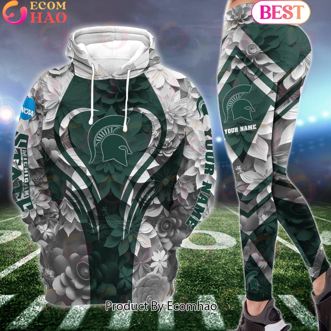 ncaa michigan state spartans hoodie and leggings custom your name football team clothings gift for football lovers 1 kxTSz