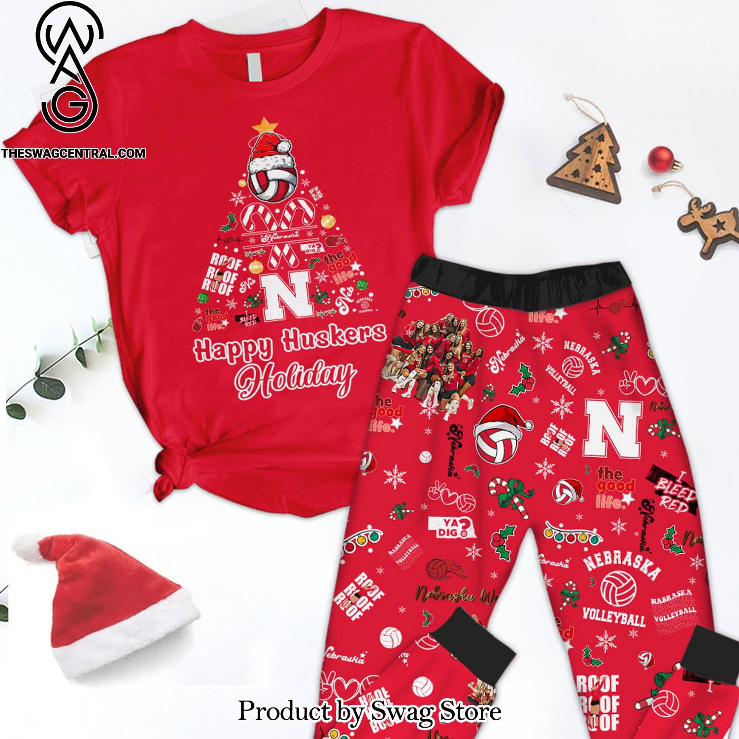 ncaa nebraska cornhuskers 3d full printing pyjamas set 1 KUbUn