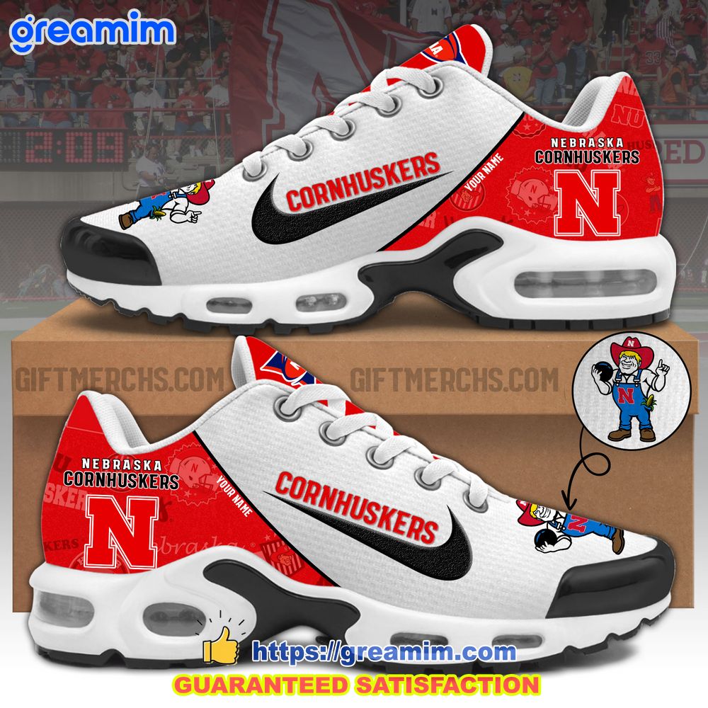 ncaa nebraska cornhuskers custom nike air max tn plus shoes 1 bluhr