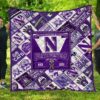 ncaa northwestern wildcats 3d customized personalized 3d customized quilt blanket 500x435 1