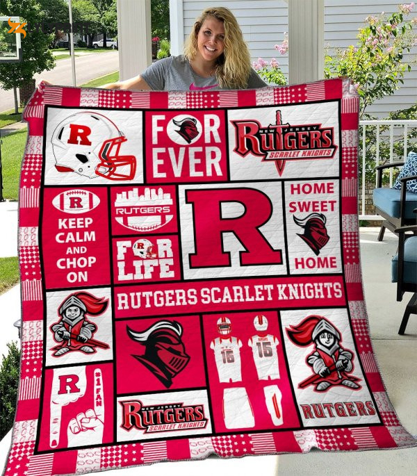 ncaa rutgers scarlet knights 3d customized personalized 3d customized quilt blanket