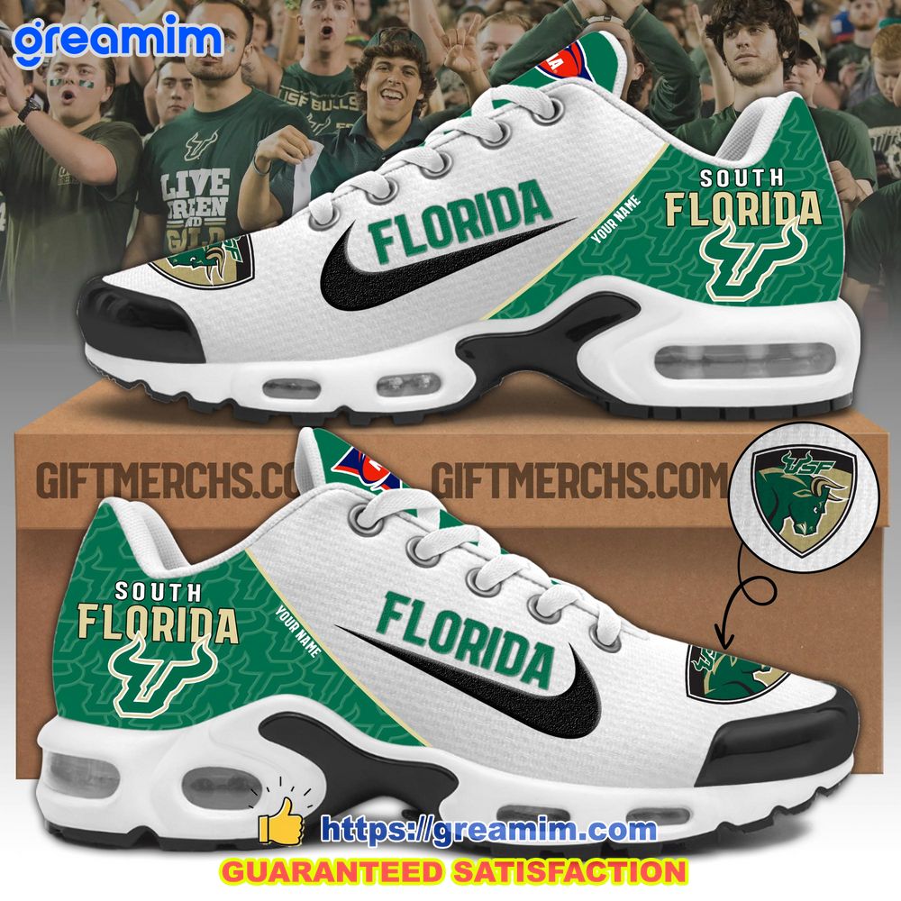 ncaa south florida bulls custom nike air max plus shoes 1 yFeqZ