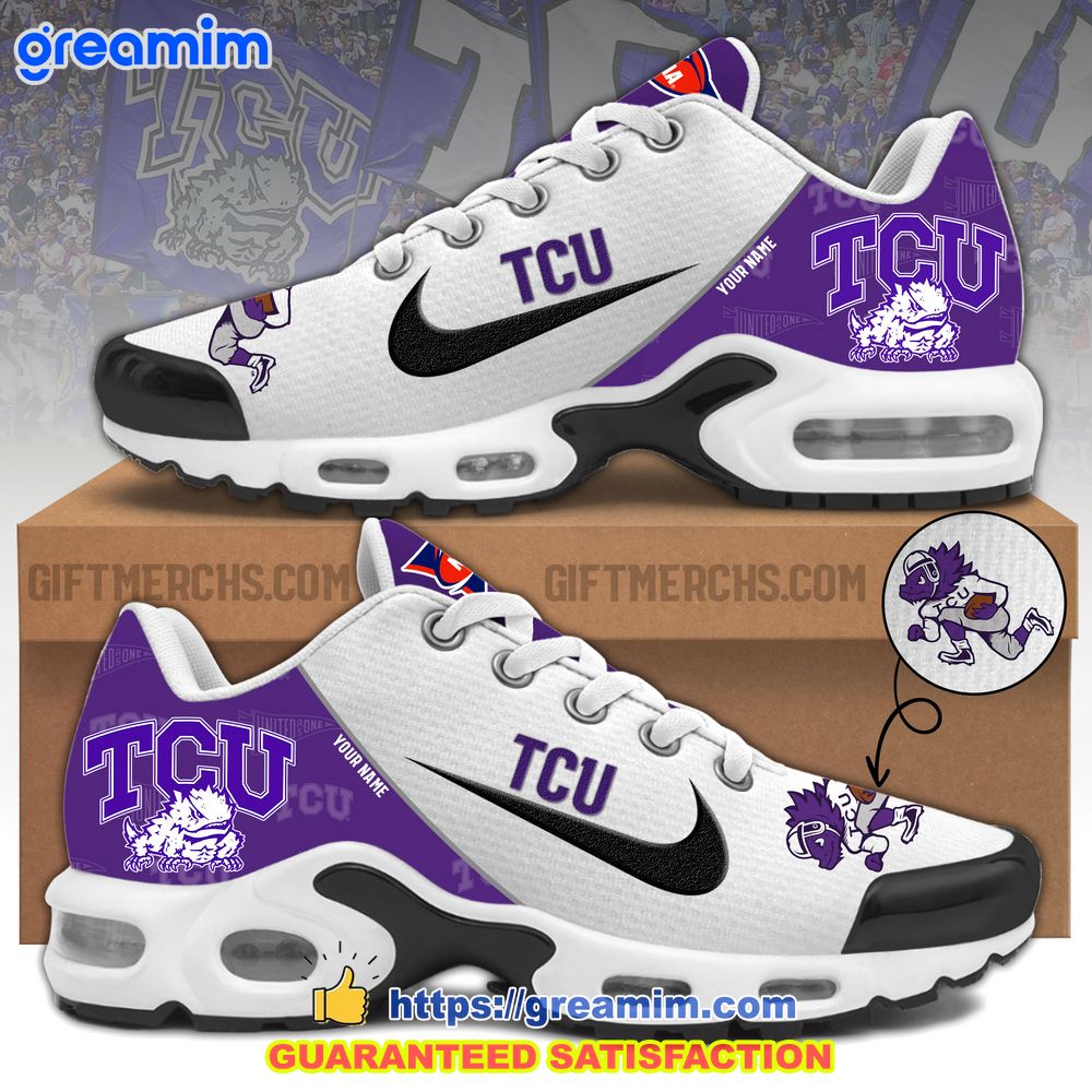 ncaa tcu horned frogs custom nike air max plus shoes 1 nSB3g