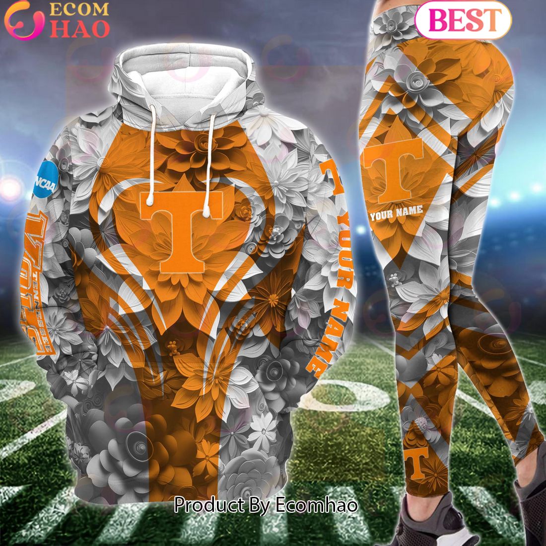 ncaa tennessee volunteers hoodie and leggings custom your name football team clothings gift for football lovers 1 w3yOa