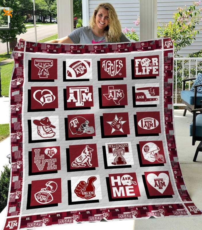 ncaa texas a m aggies 3d customized personalized 3d customized quilt blanket 4