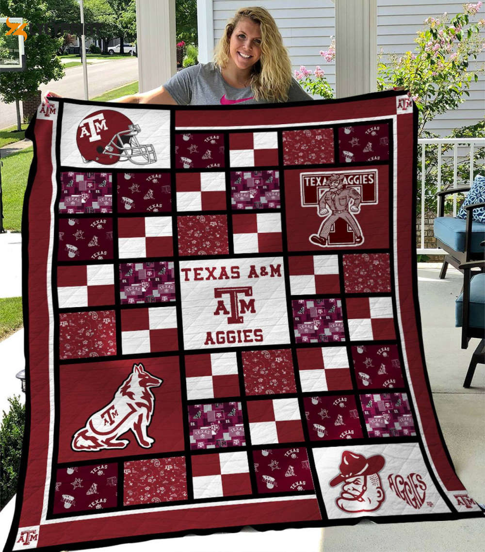 ncaa texas a m aggies 3d customized personalized 3d customized quilt blanket 5