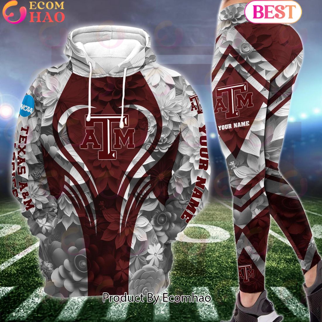 ncaa texas am aggies hoodie and leggings custom your name football team clothings gift for football lovers 1 DRclm