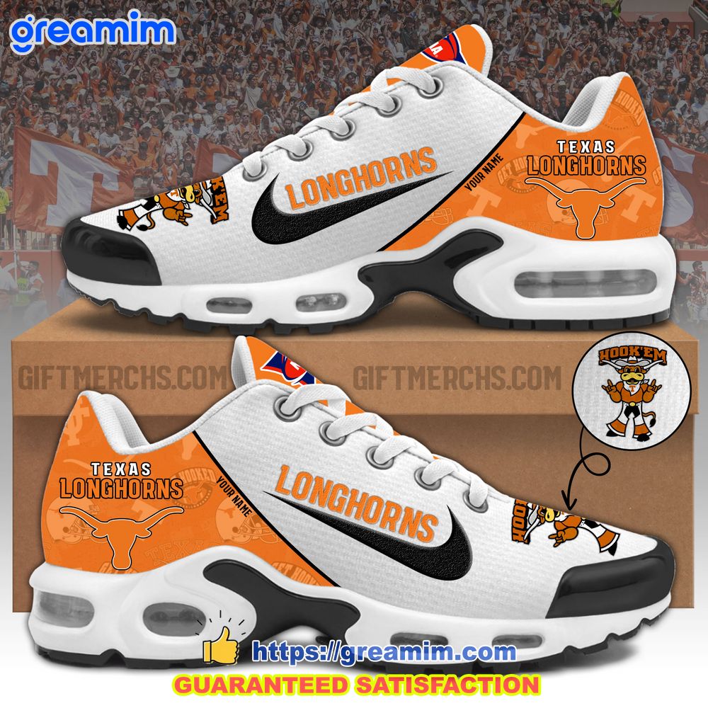 ncaa texas longhorns custom nike air max tn plus shoes 1 Gv5pm